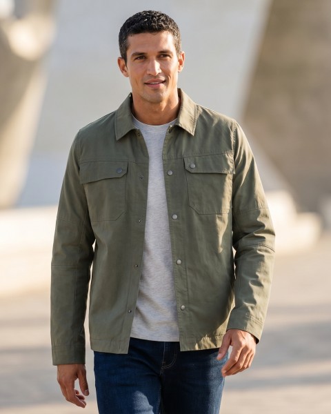 Cotton-Mix shirt jacket