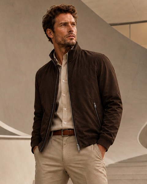 Velours-look blouson
